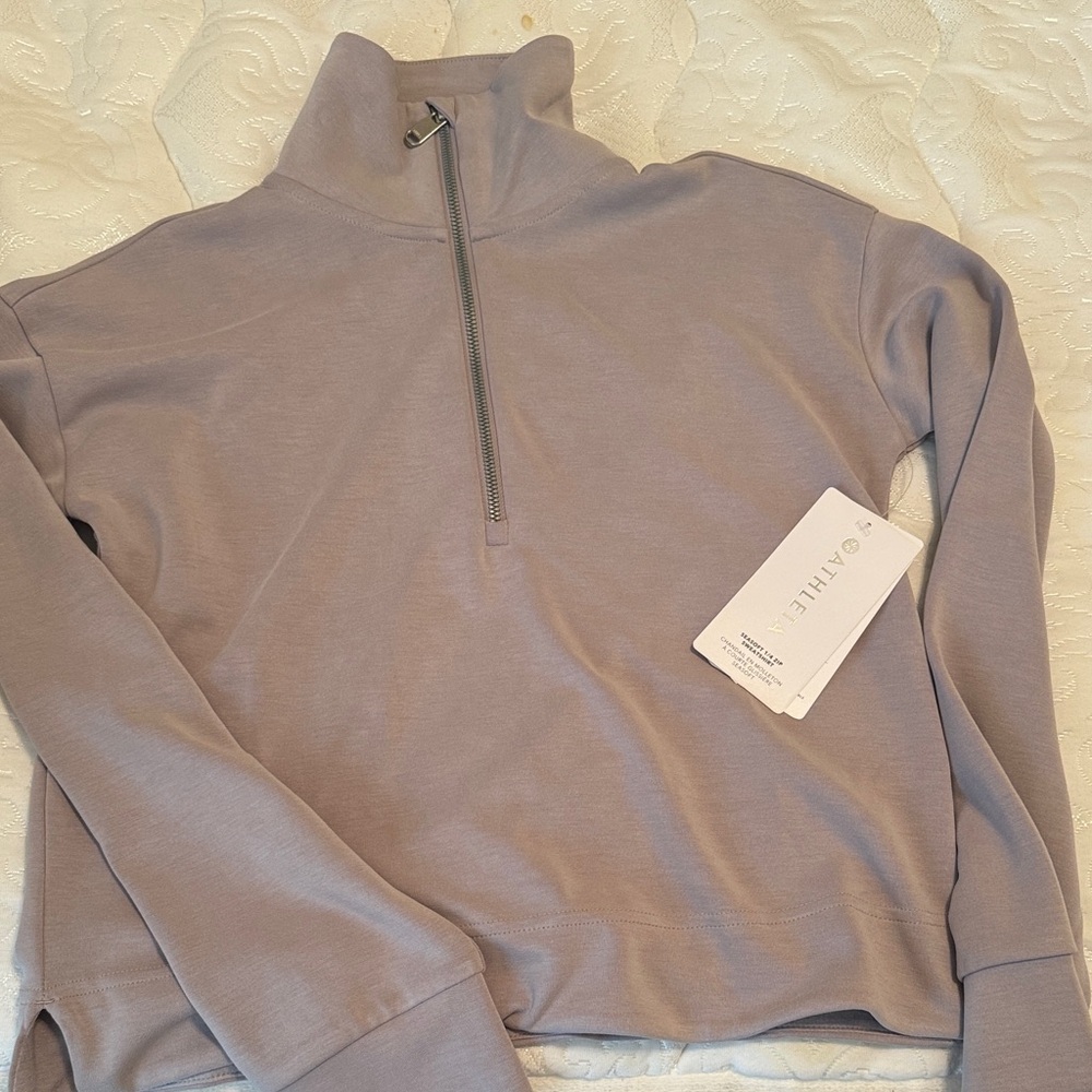 Athleta Women's Lavender Half-Zip Sweater